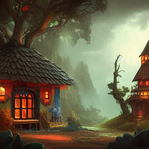 The Owl House: Detailed Matte Painting in 8K