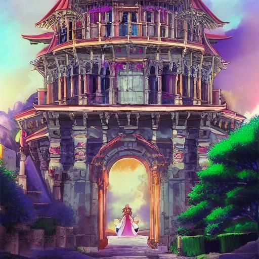 Grand entrance to a Roman market by artist "anime", Anime Ke...