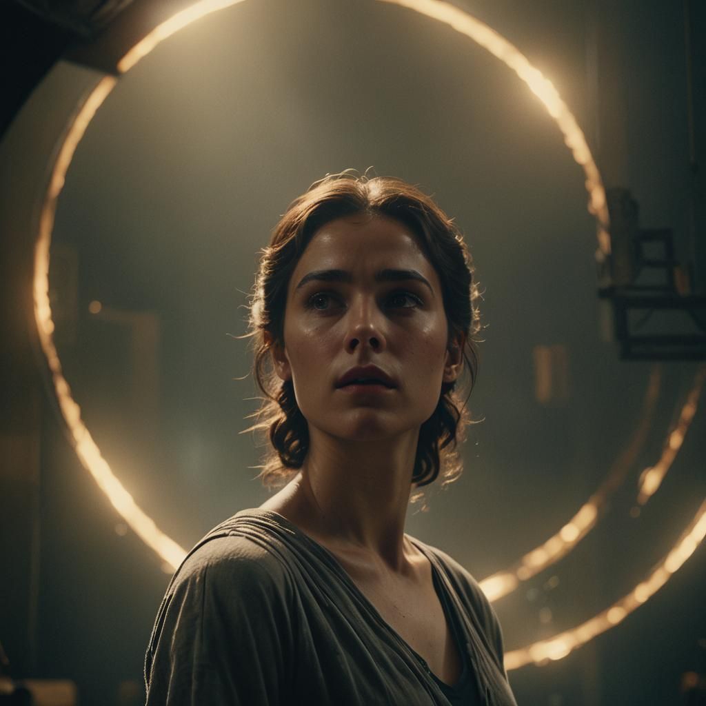 Mercury's Introspective Gaze in Cinematic Film Still