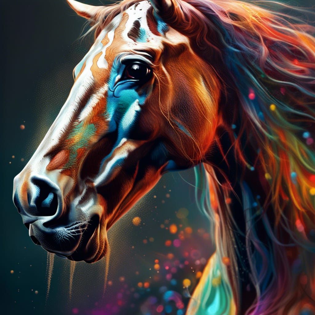 Hyperrealistic Horse-Human Hybrid: Detailed Concept Art