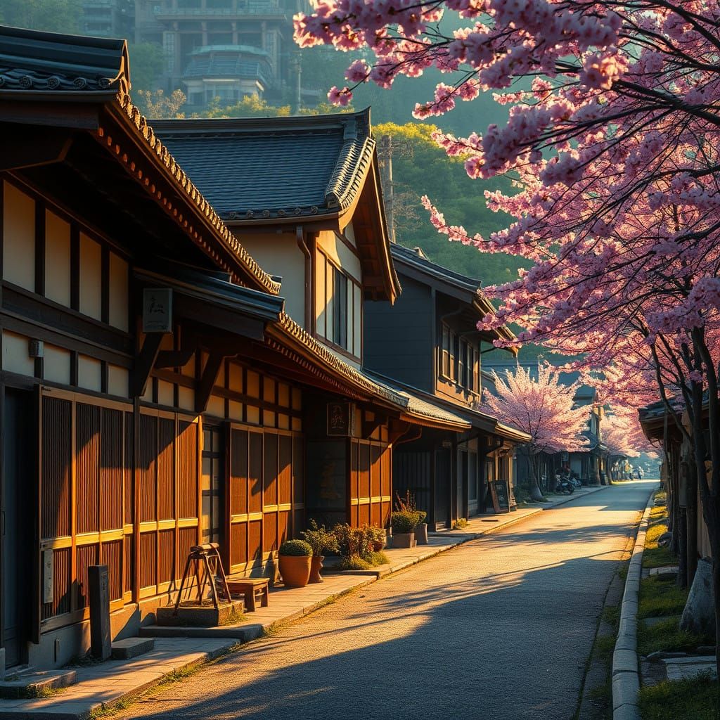 Rural Japan in Vibrant Spring Bloom