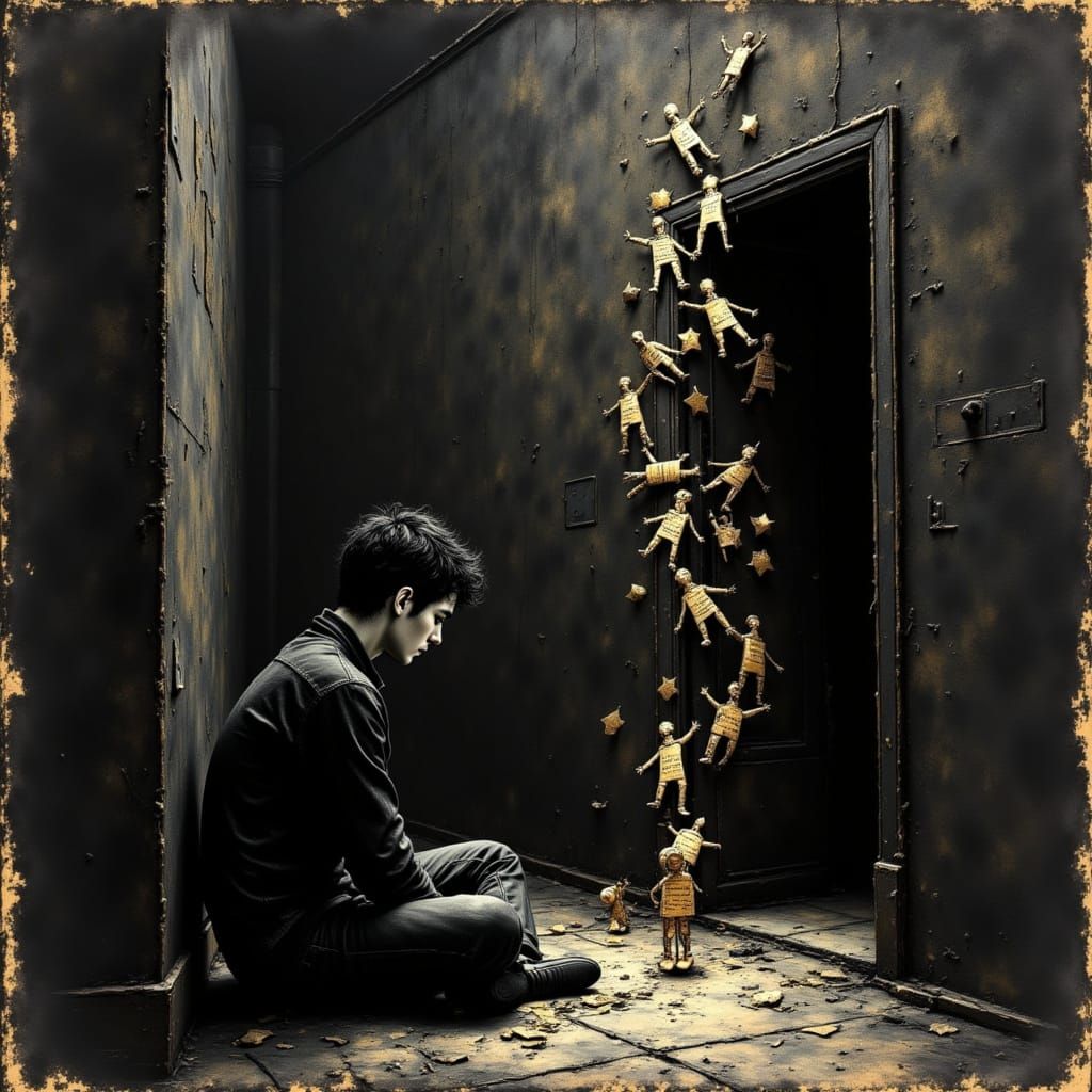 When I was a little boy,
I looked under the stairs,
The king...