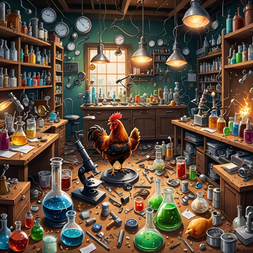 Hidden Object Puzzle in Chaotic Science Lab
