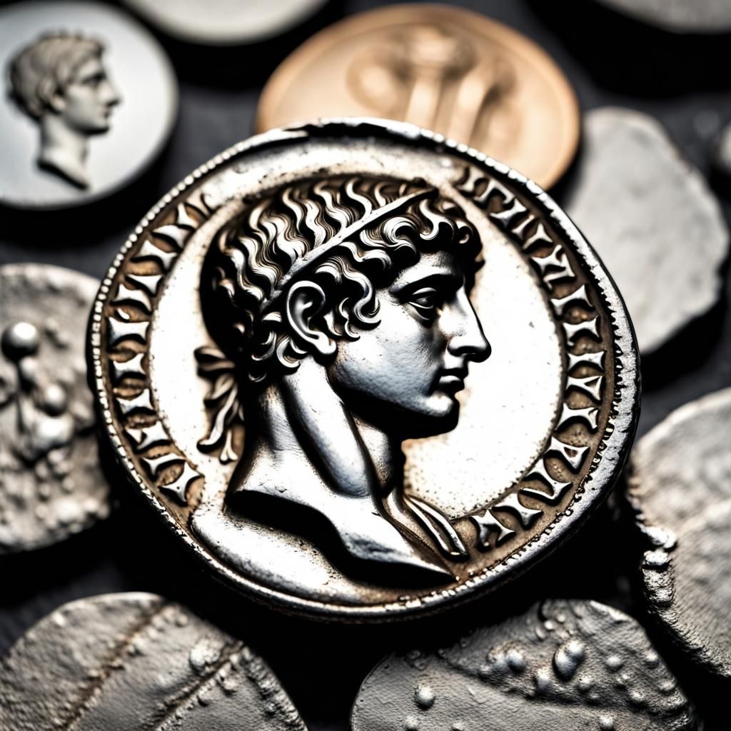Antique Roman Coin Featuring Antinous