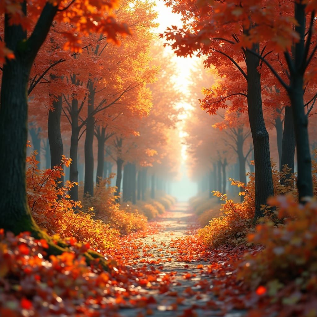Picturesque Autumn Forest in Unreal Engine 5