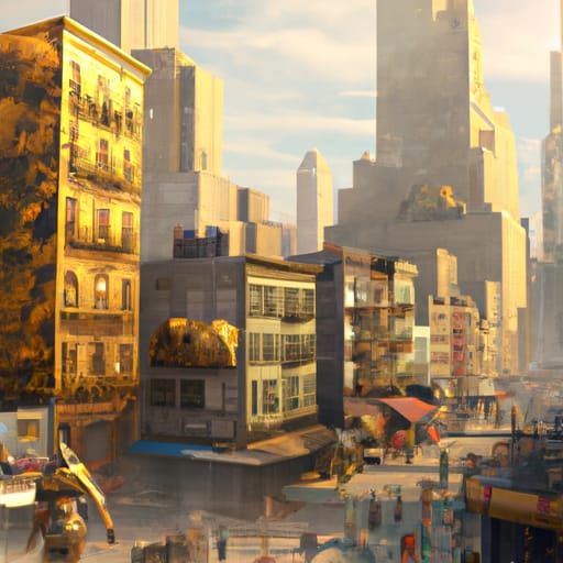 Giant Walks Through Manhattan: Detailed Matte Painting