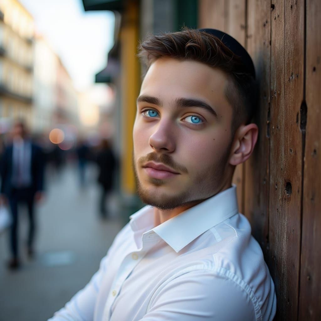 Charming Portrait of a Young Man in Urban Setting
