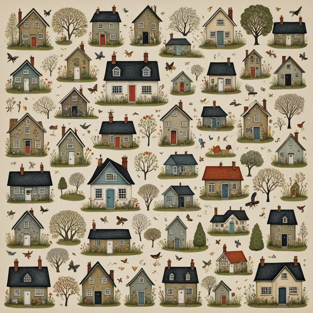 Cozy Home Illustration by Sally Swannell