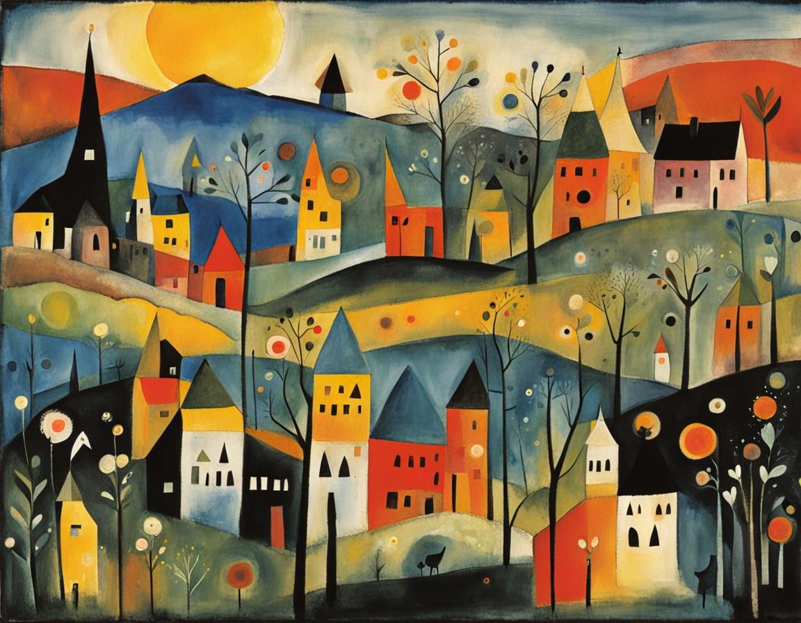 Abstract Geometric Composition in Modern Art Style