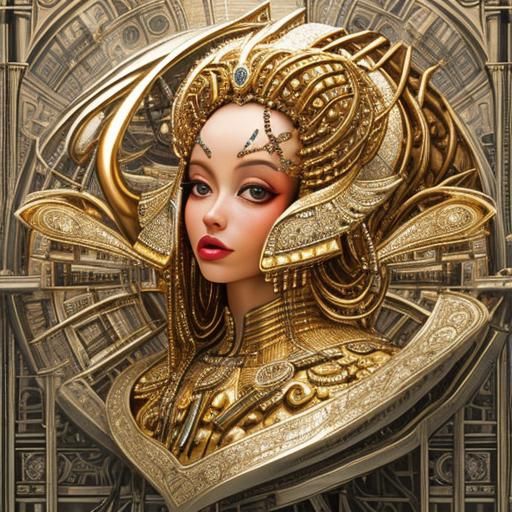 Psychedelic Baroque Organ: Surreal CGI Masterpiece