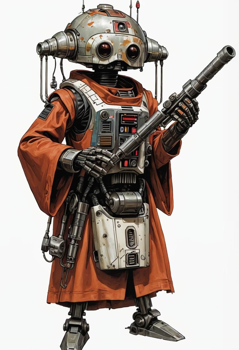 Sci-Fi Bandit Droid from Star Wars