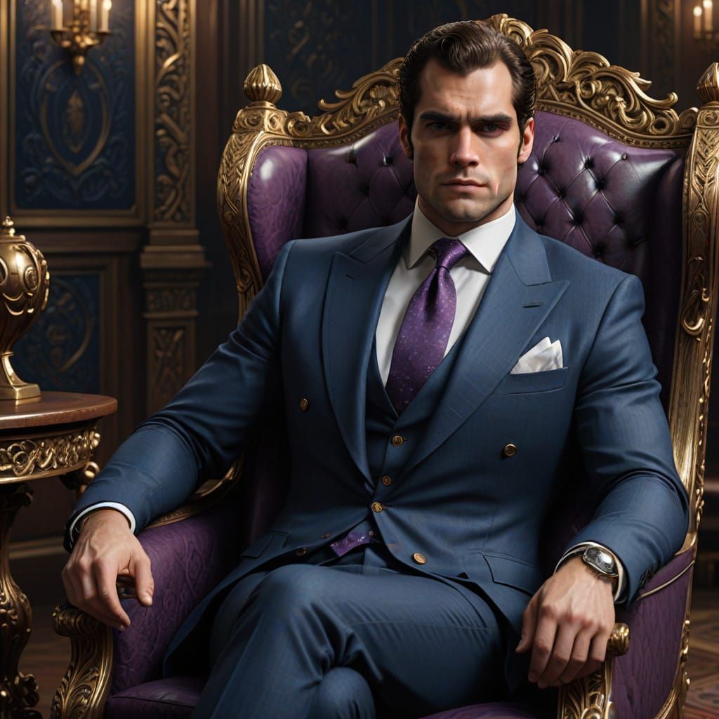 Confident Dominance in Navy Blue