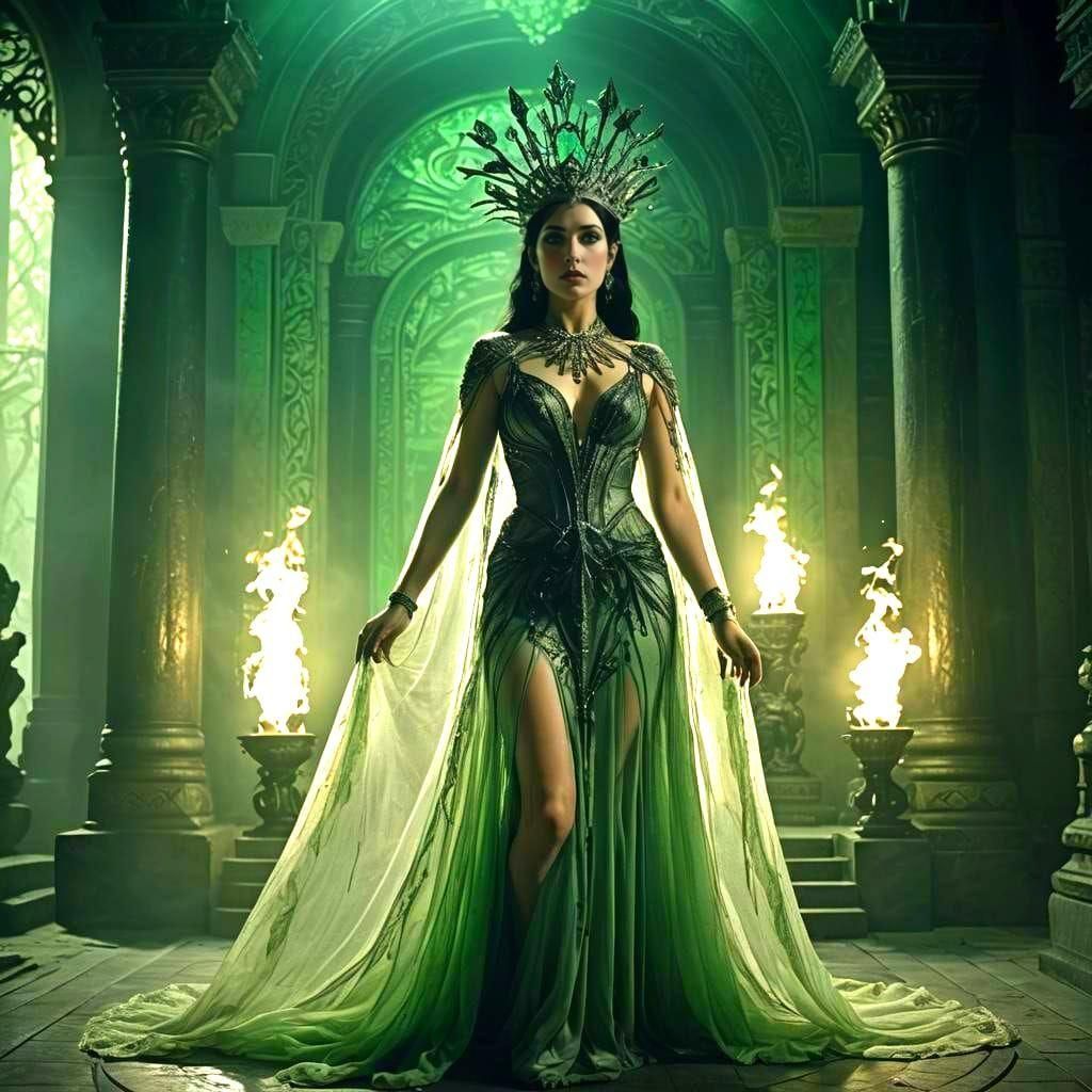 Ayesha from 'She' in Art Nouveau Style