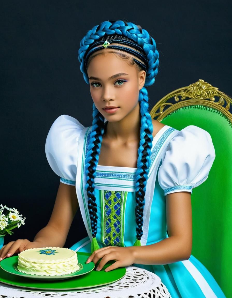 Black Princess in Pre-Petrine Russian Fashion