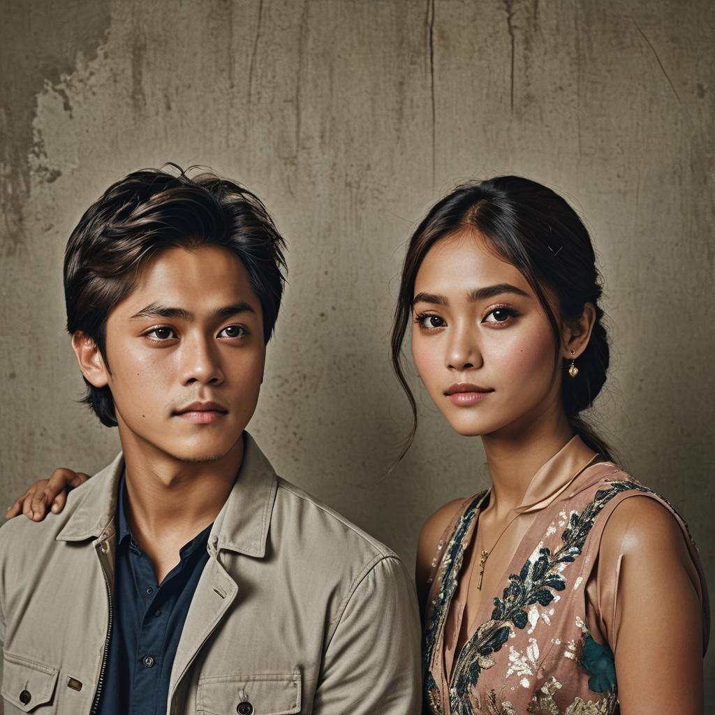 Professional Portrait of Filipino Couple with Bokeh