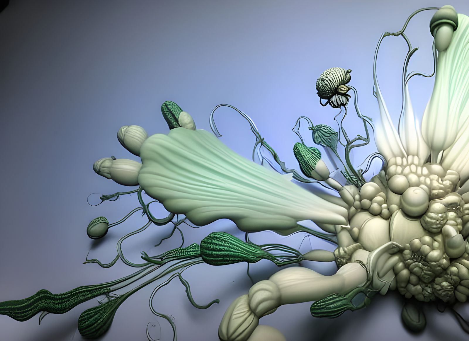 Surreal Flowers with Luminous, Intricate Detail