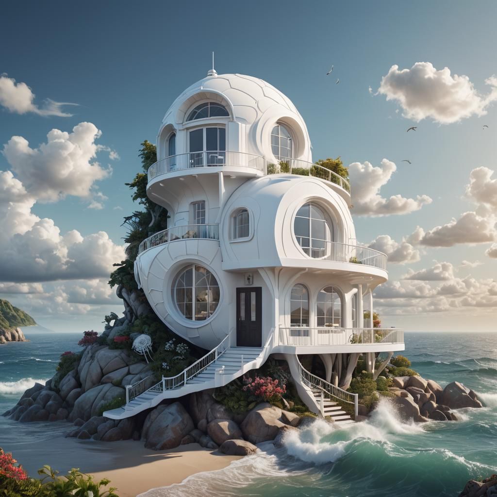 Modern Nautilus House with Sea View