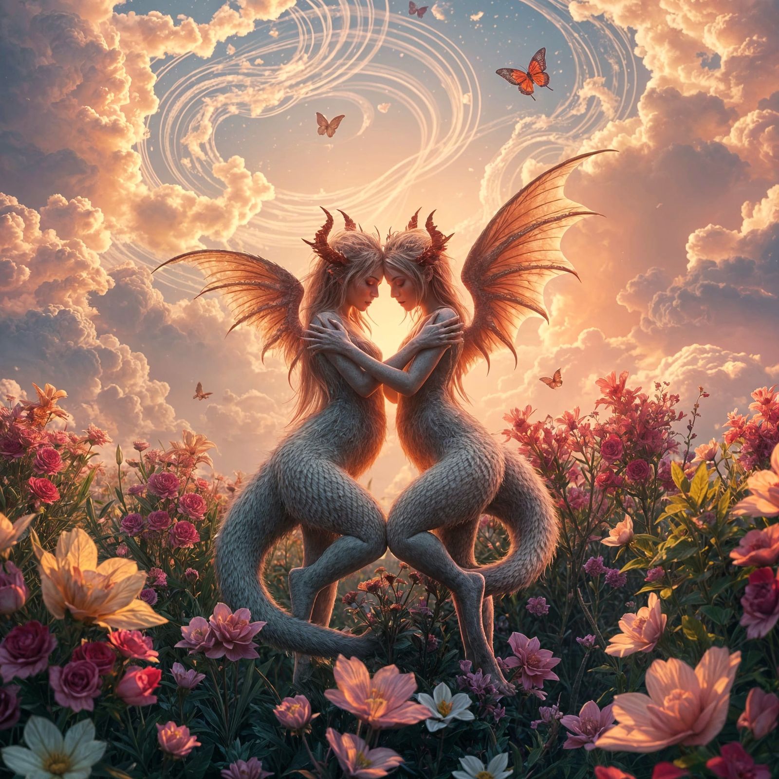 Dreamy Valentine's Day Fantasy Scene in Unreal Engine 5 Styl...