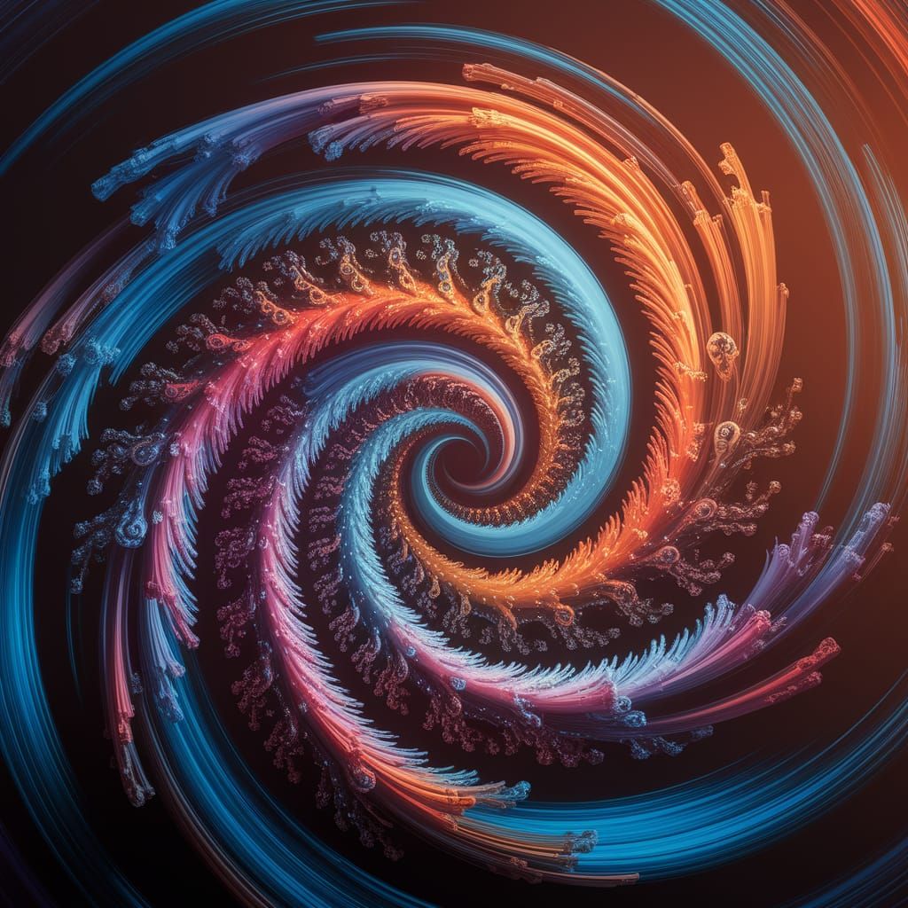 Ethereal Digital Vortex Captures the Essence of Eternal Expl...