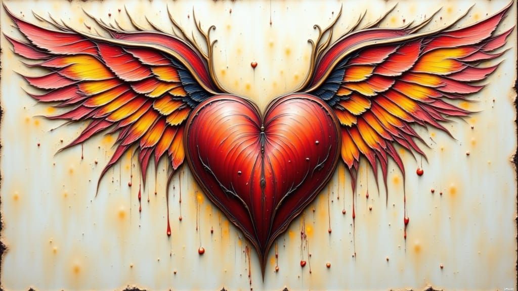 Heart with Wings Digital Art