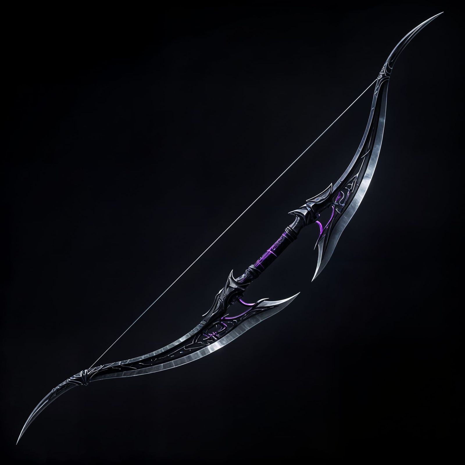 Kiss of Lolth: Dark Elf Longbow in Fantasy Style