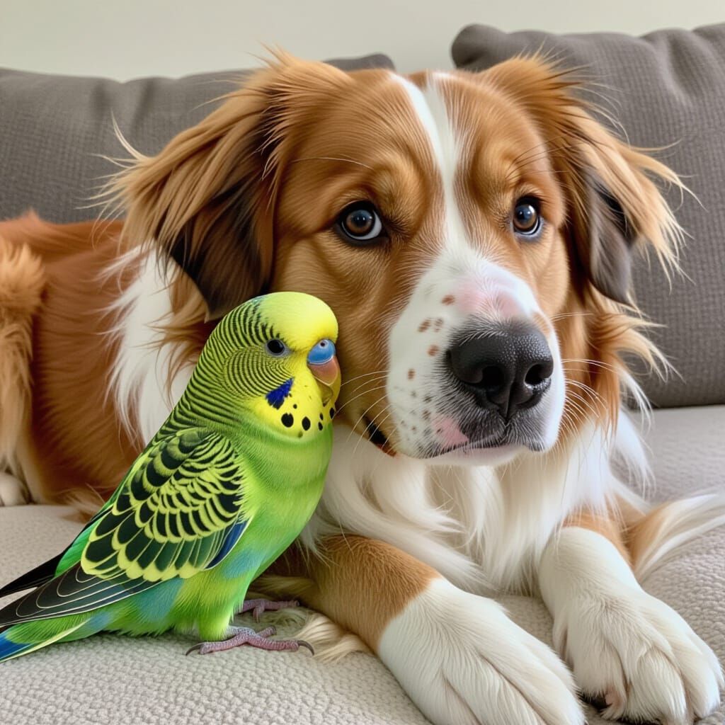 Budgie and Dog: An Unlikely Friendship