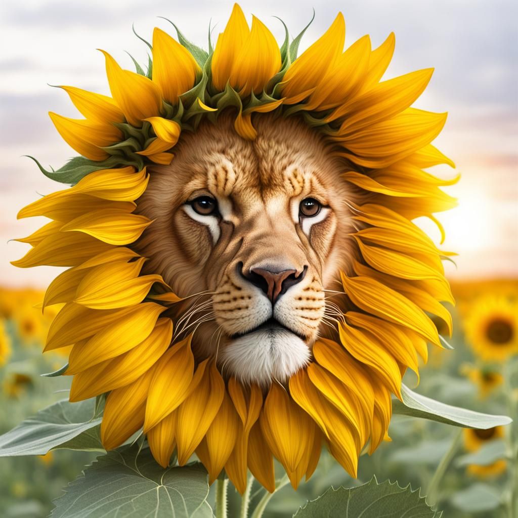 sunflower lion
