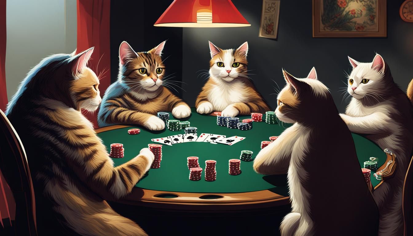 Cats Playing Poker Game