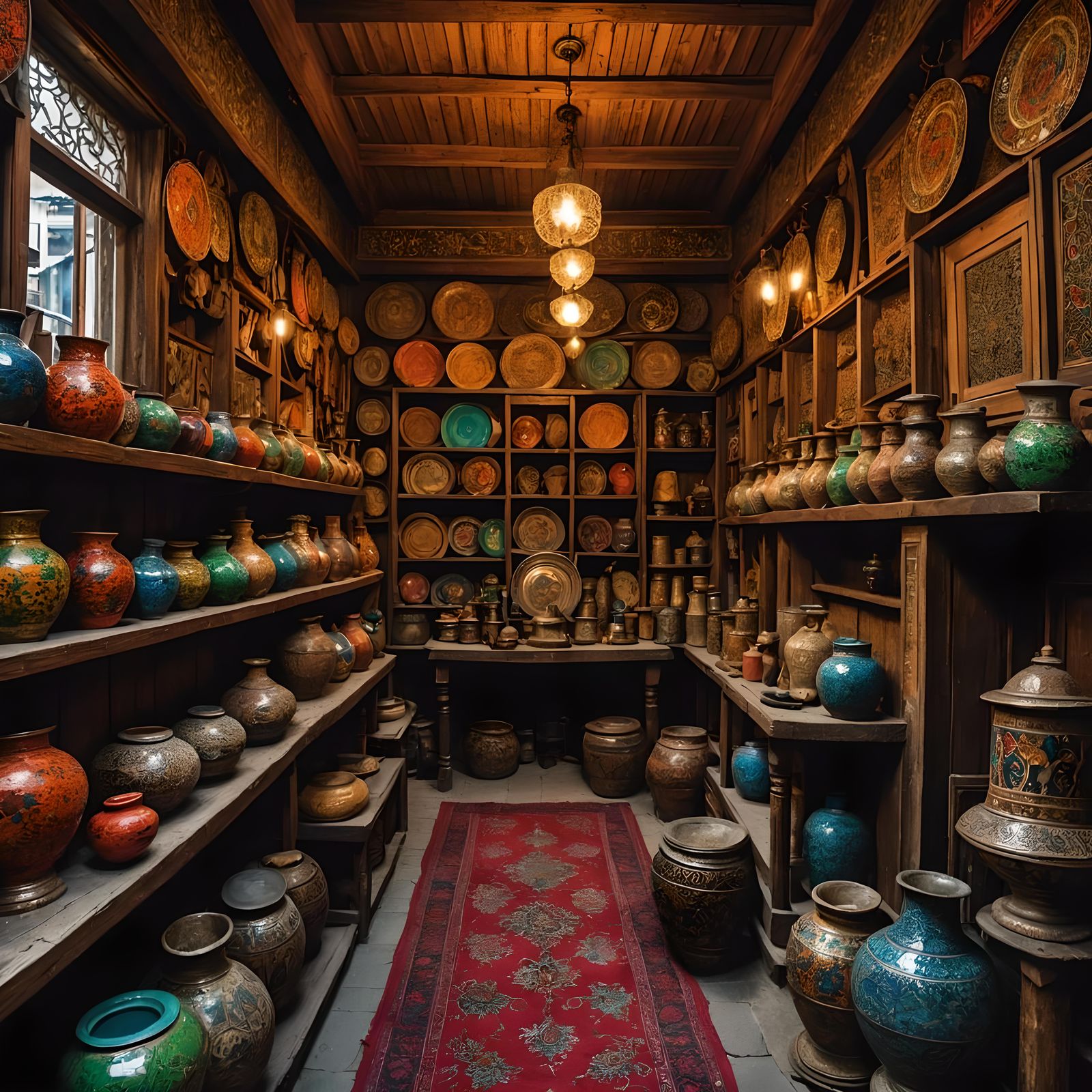Colourful Kashmir Craft Shop with Souvenirs