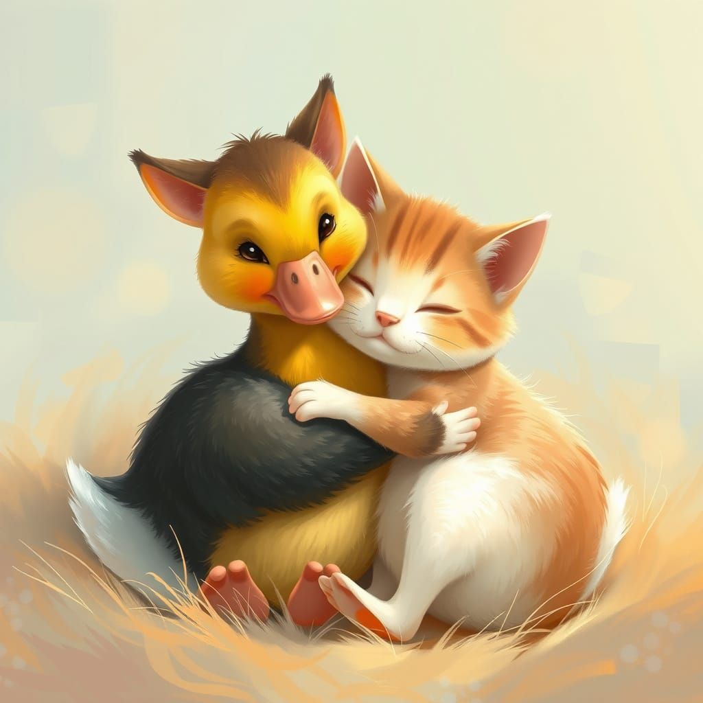 Whimsical Friends in Pastel Wonderland