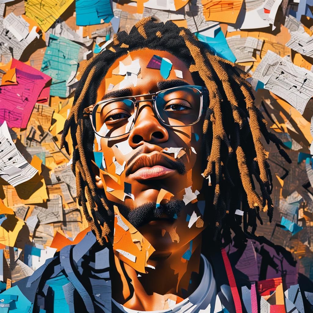 Dynamic Graffiti Portrait in Urban Street Art Style