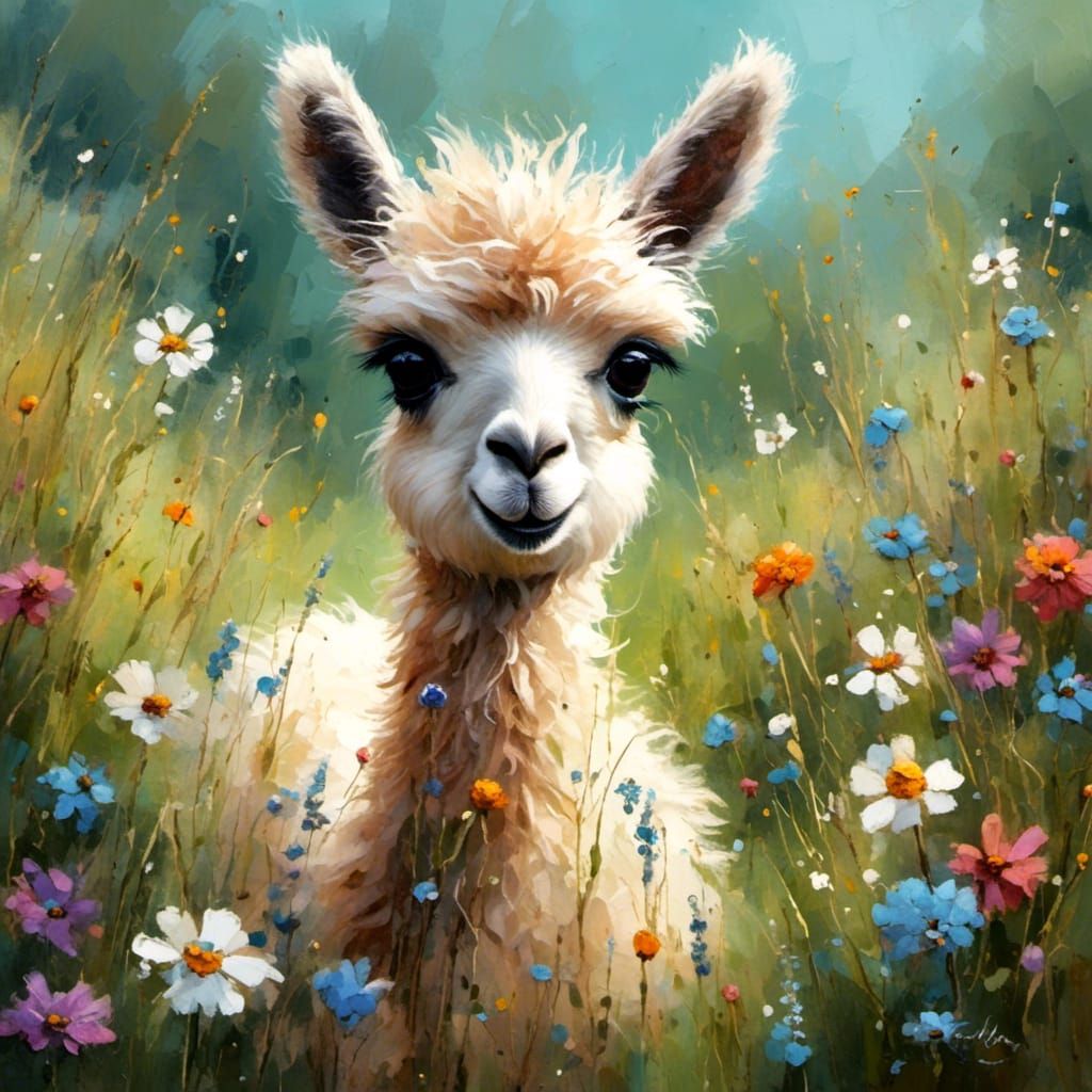Happy llama