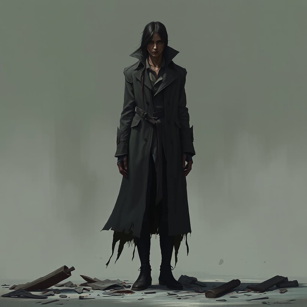 Lonely Survivor in a Desolate Landscape