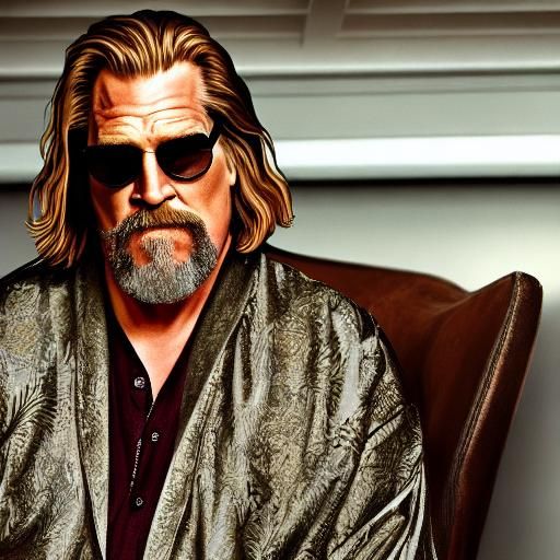 The Dude Portrait: Hyperrealistic Rendition of Jeff Bridges