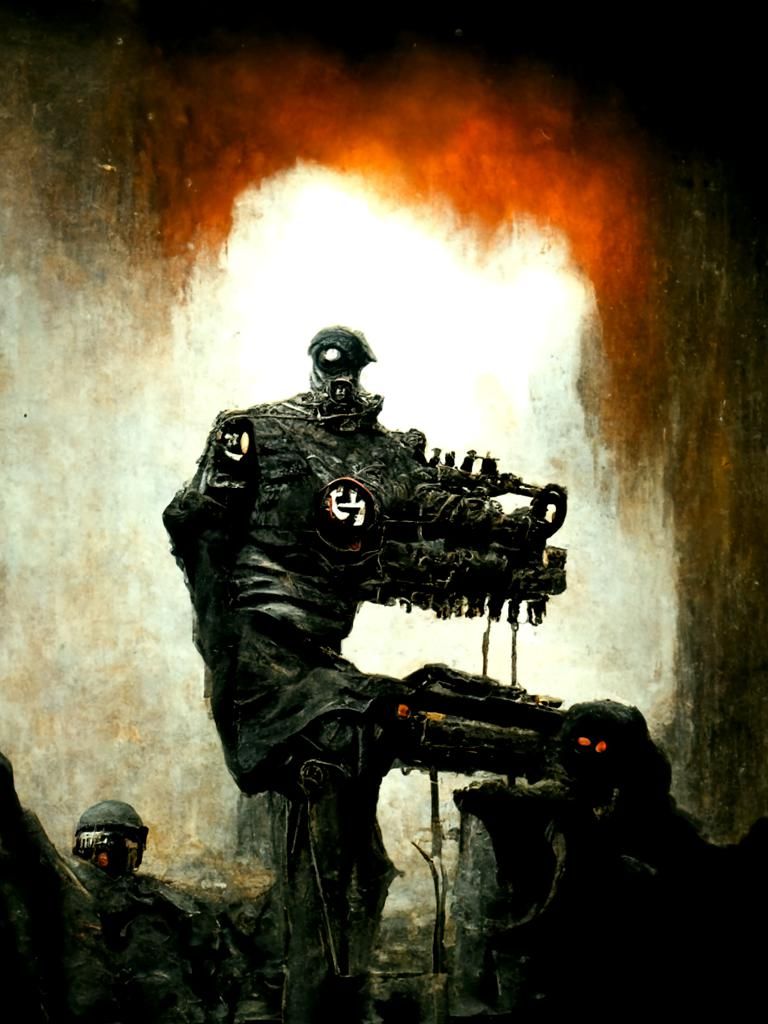 Nazi Cyborg Supersoldier in Dieselpunk Style
