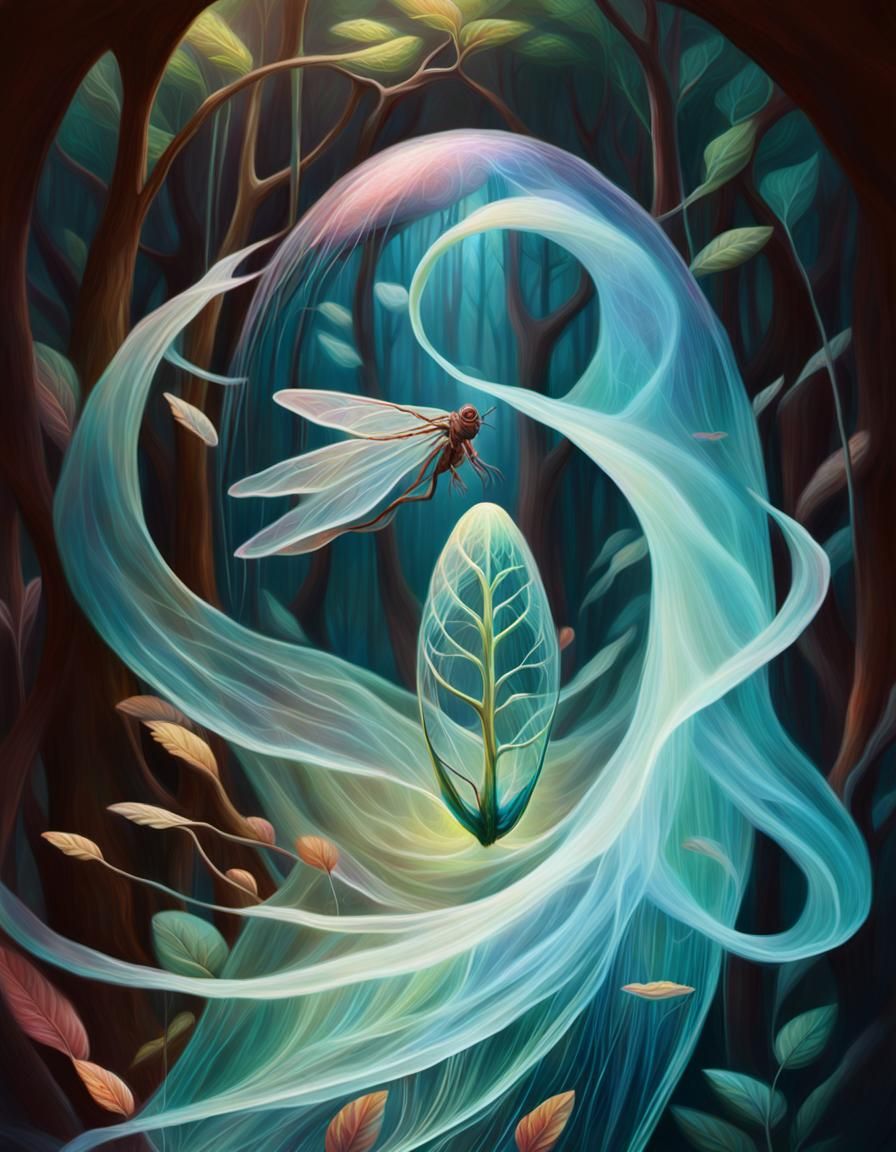 Mystical Being Emerges in Dreamlike Forest