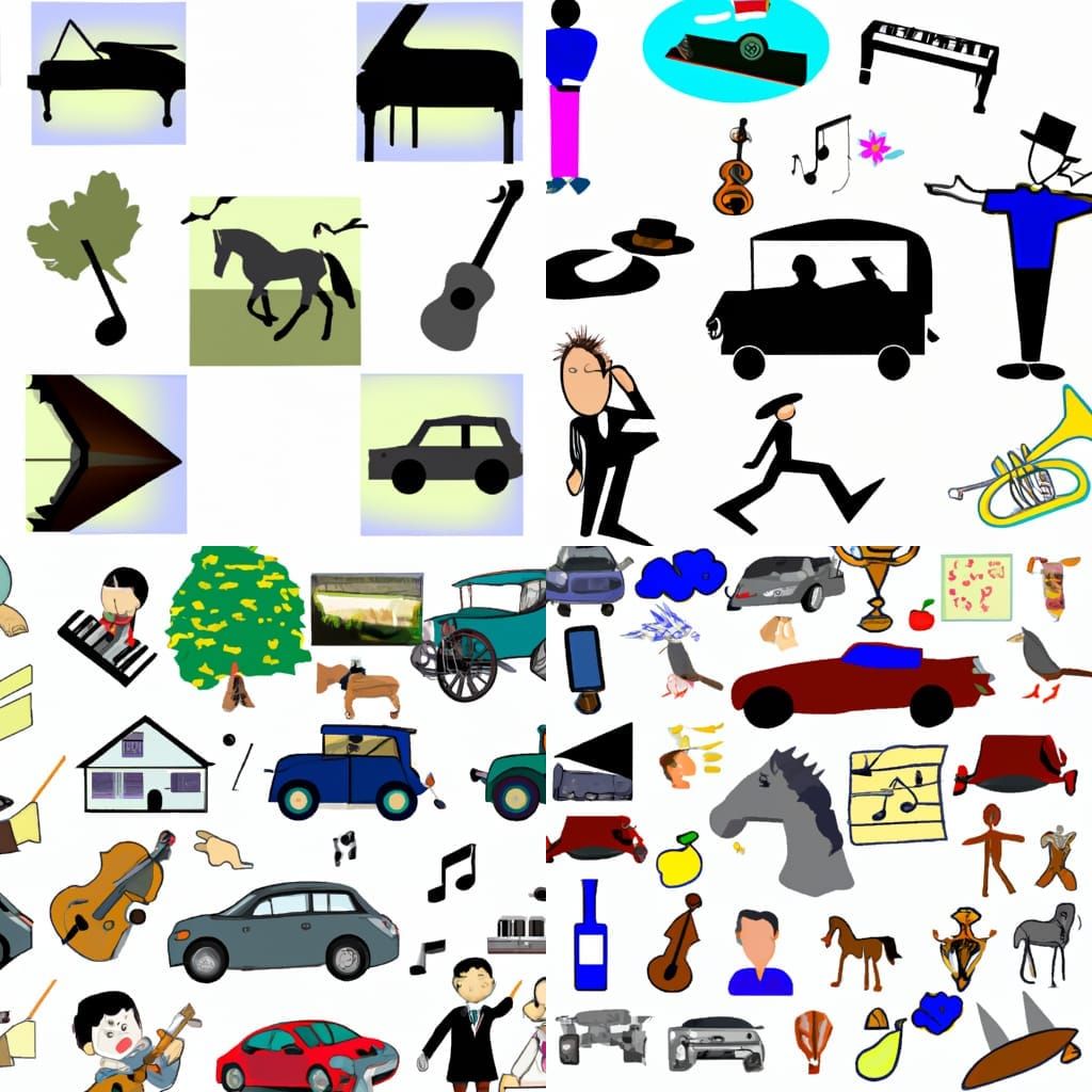 AI Image of Car, Horse, Person, and More