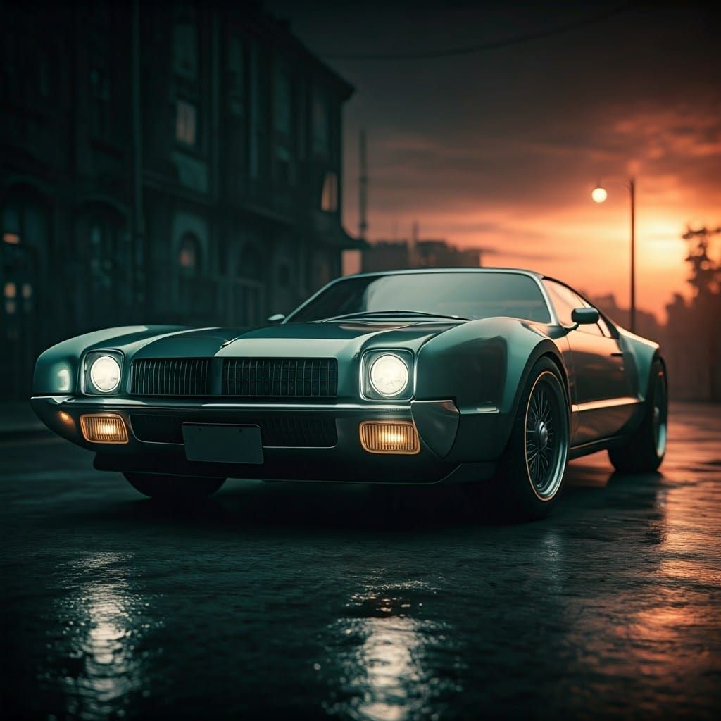 Pagani Oldsmobile Toronado Muscle Car Concept in Film Noir