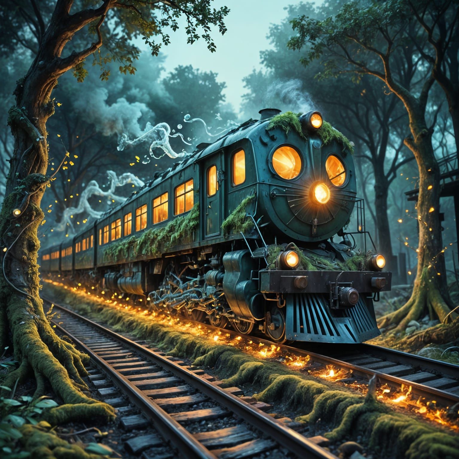 Fantastical Sparking Moss Train
