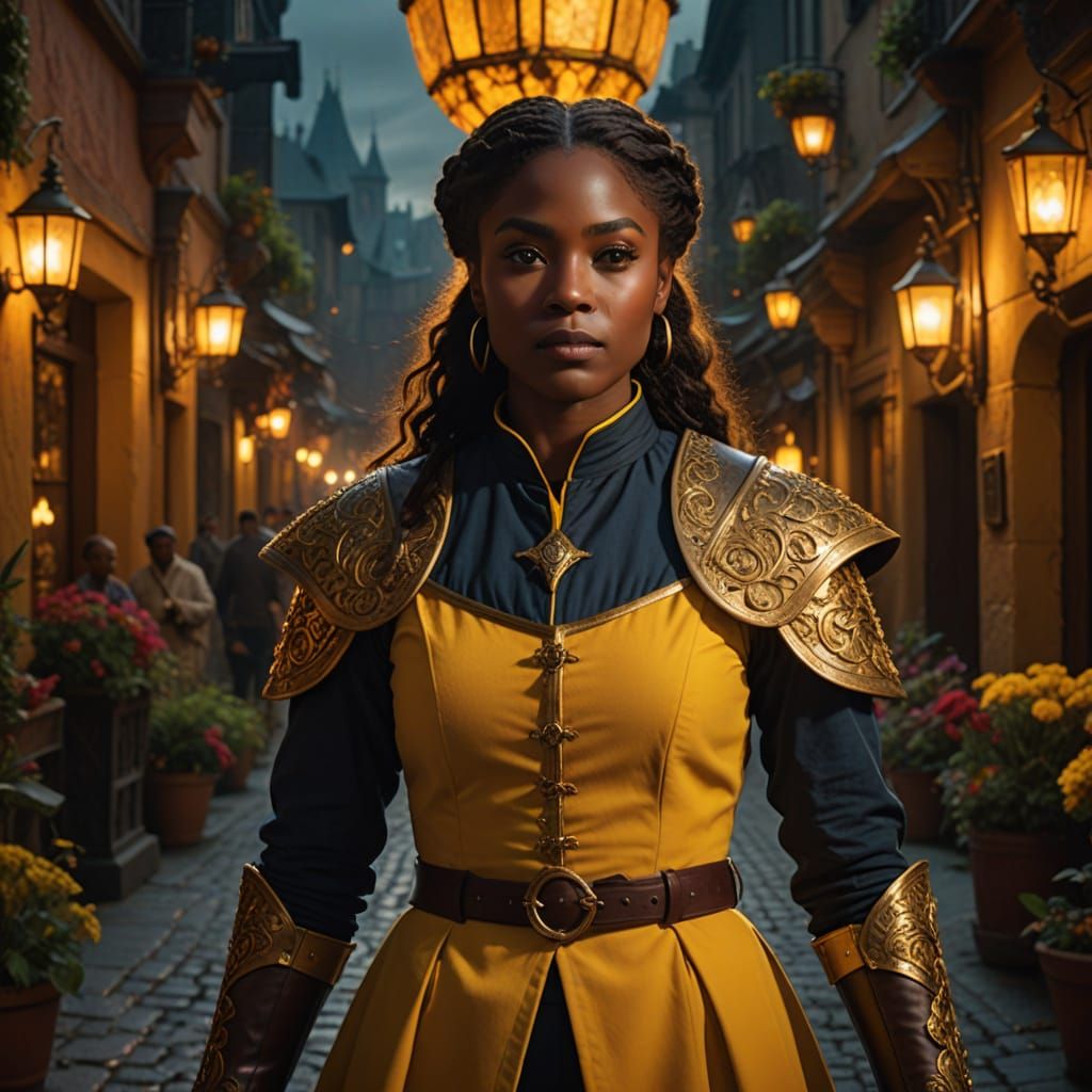 Cinematic Oil Painting of a Female Cleric