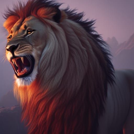 Roaring Lion: Detailed Matte Painting