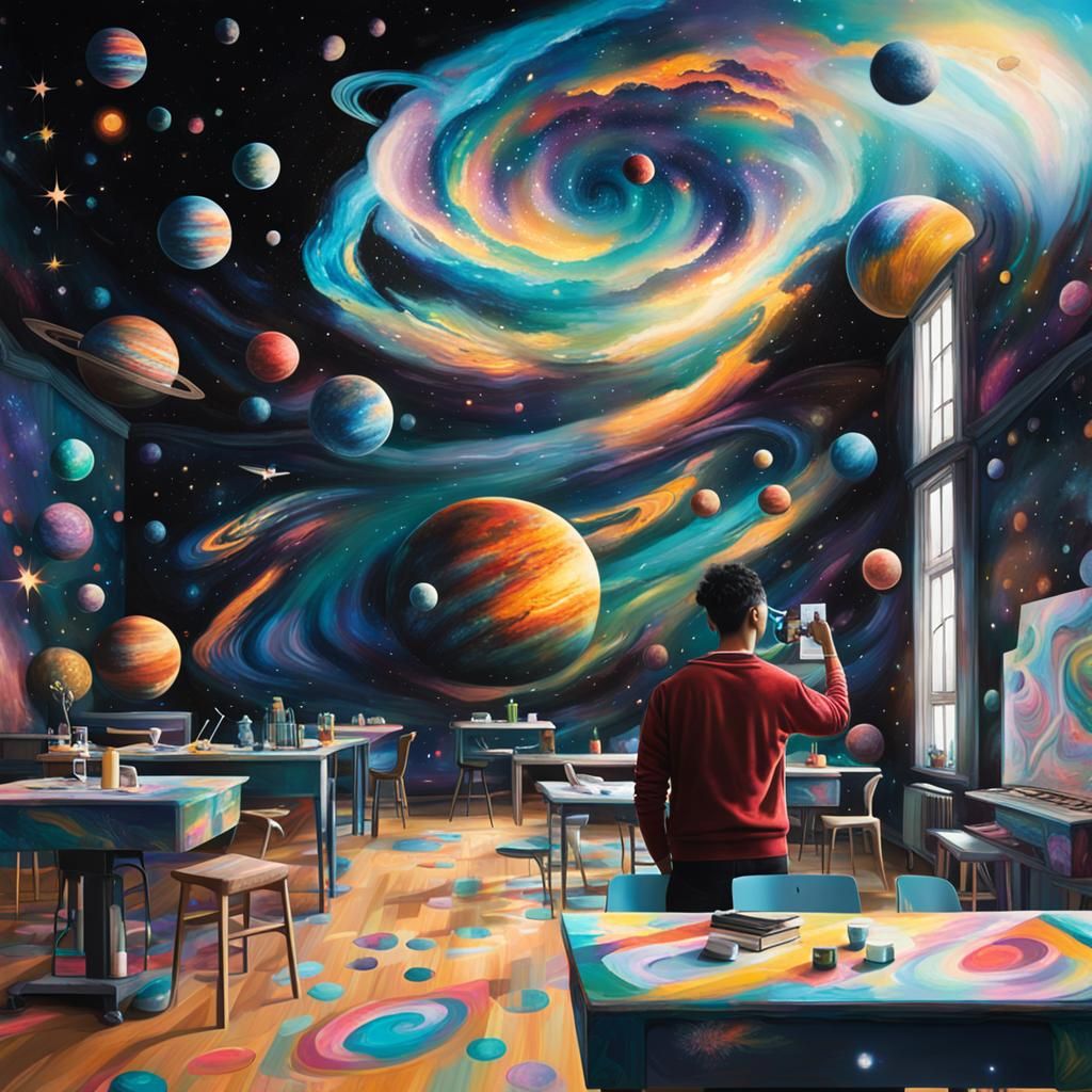 Glitch in the Matrix Reveals Graffiti Galaxy