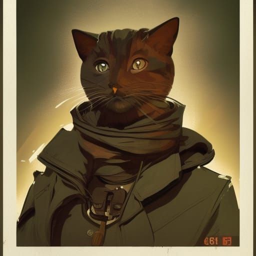 Cat in Cold War Russian Propaganda Art