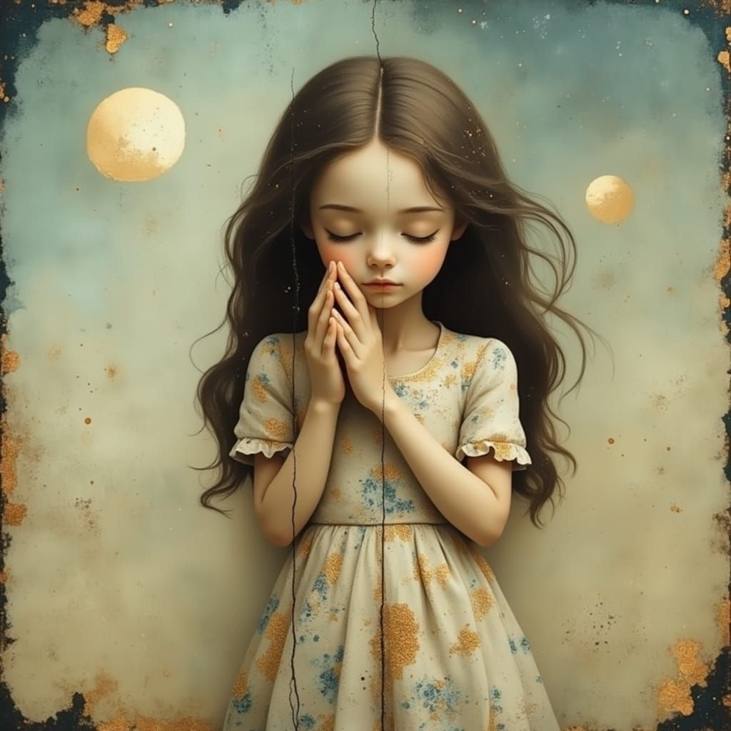 Surreal Dreamscape Portrait in Digital Painting Style