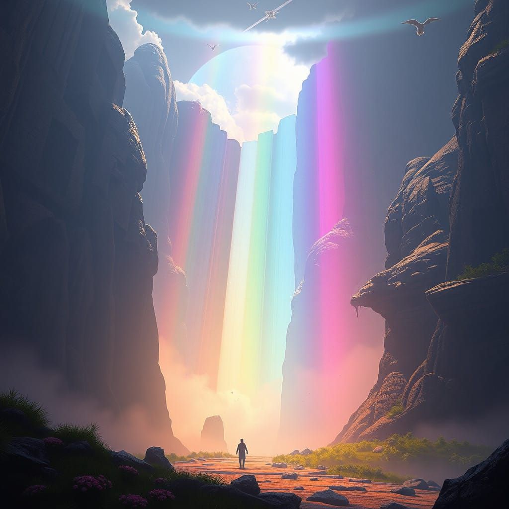 Vibrant Fantasy Landscape in Deep Color