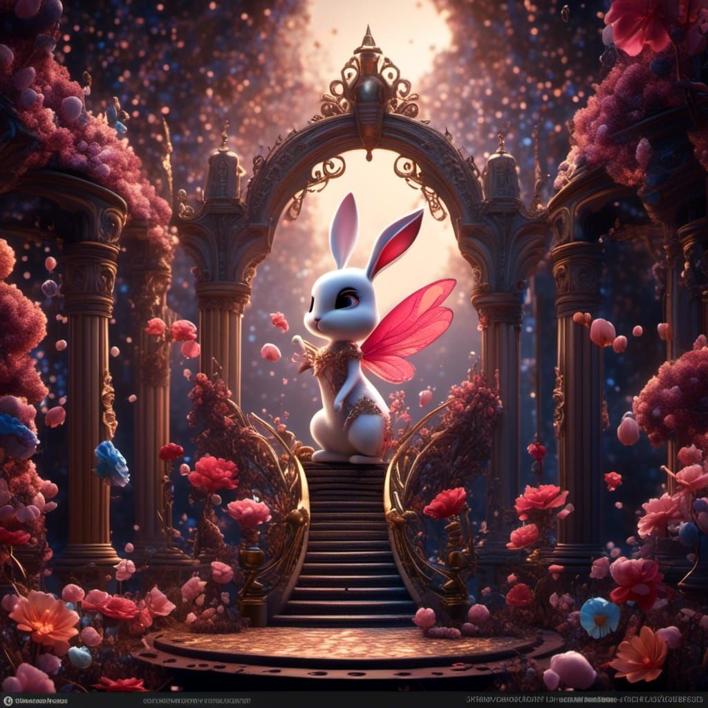 Rabbit Cherub in Hazbin Hotel Style