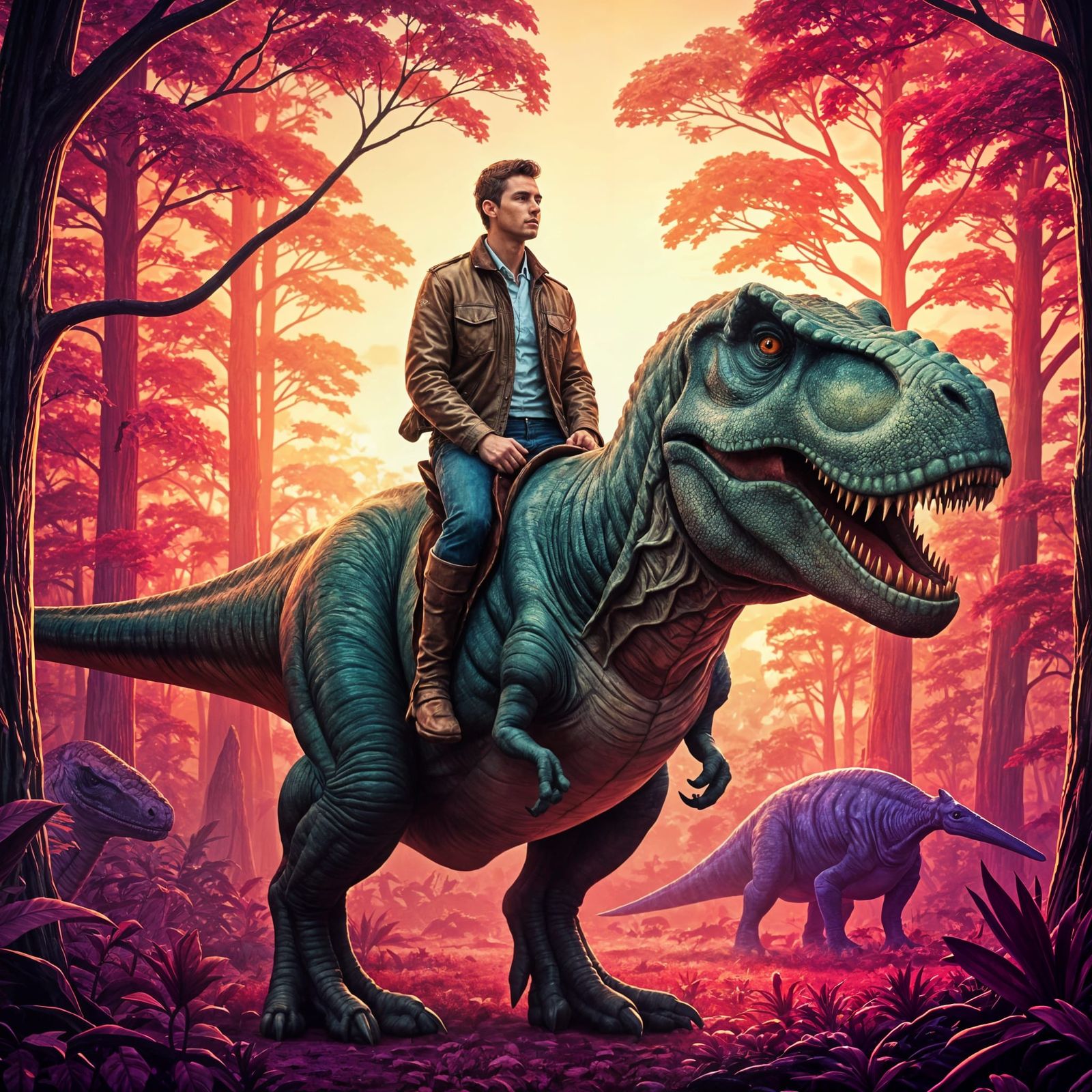 T-Rex Rider in 2025: A Hyperdetailed Australian Tonalism