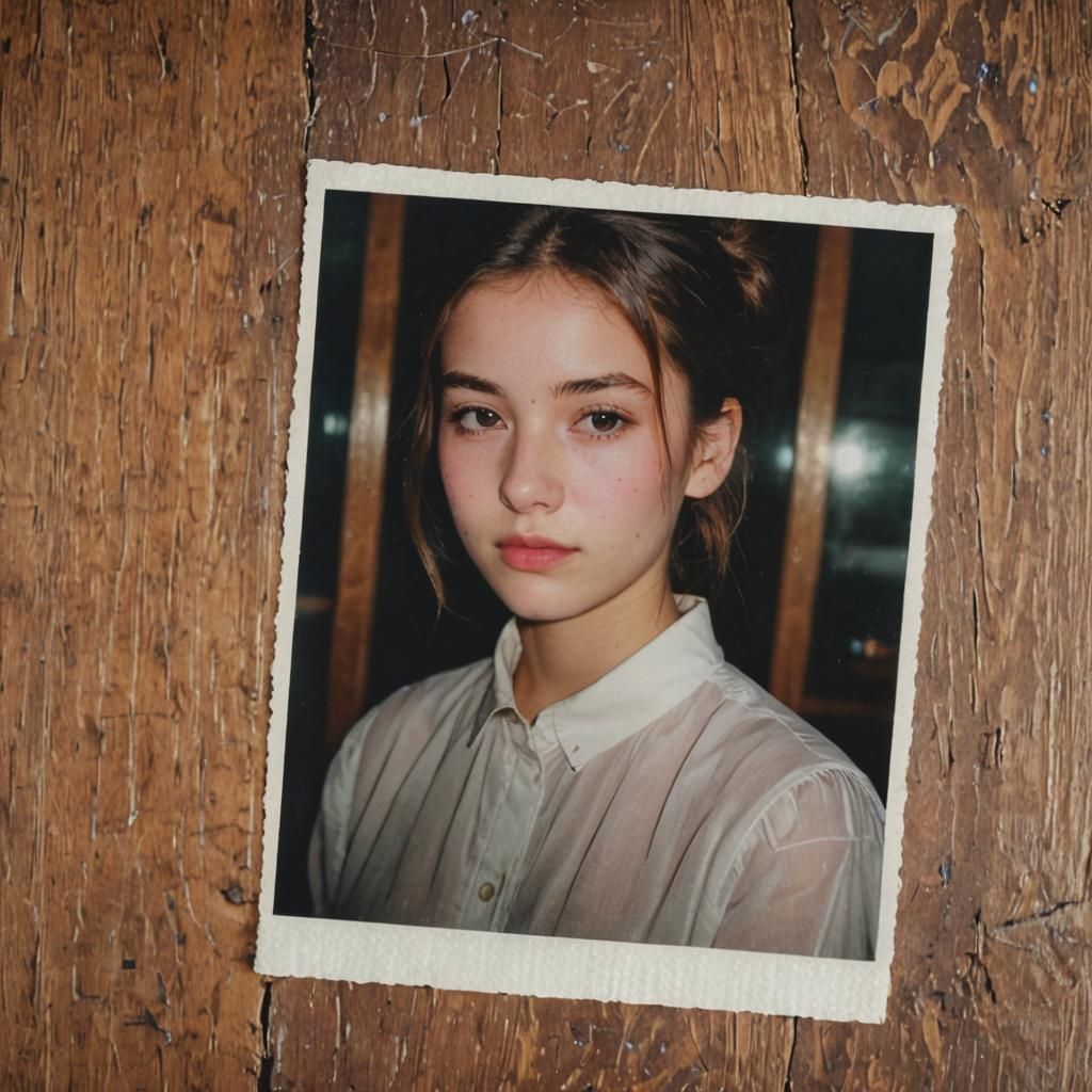 Polaroid Portrait of a Young Woman