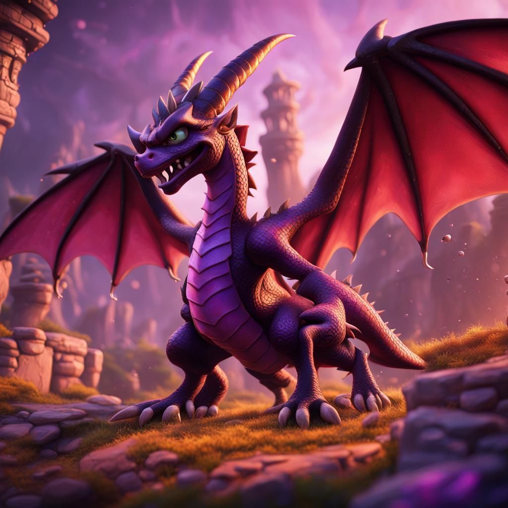 Spyro and Cynder: Detailed Fantasy Concept Art