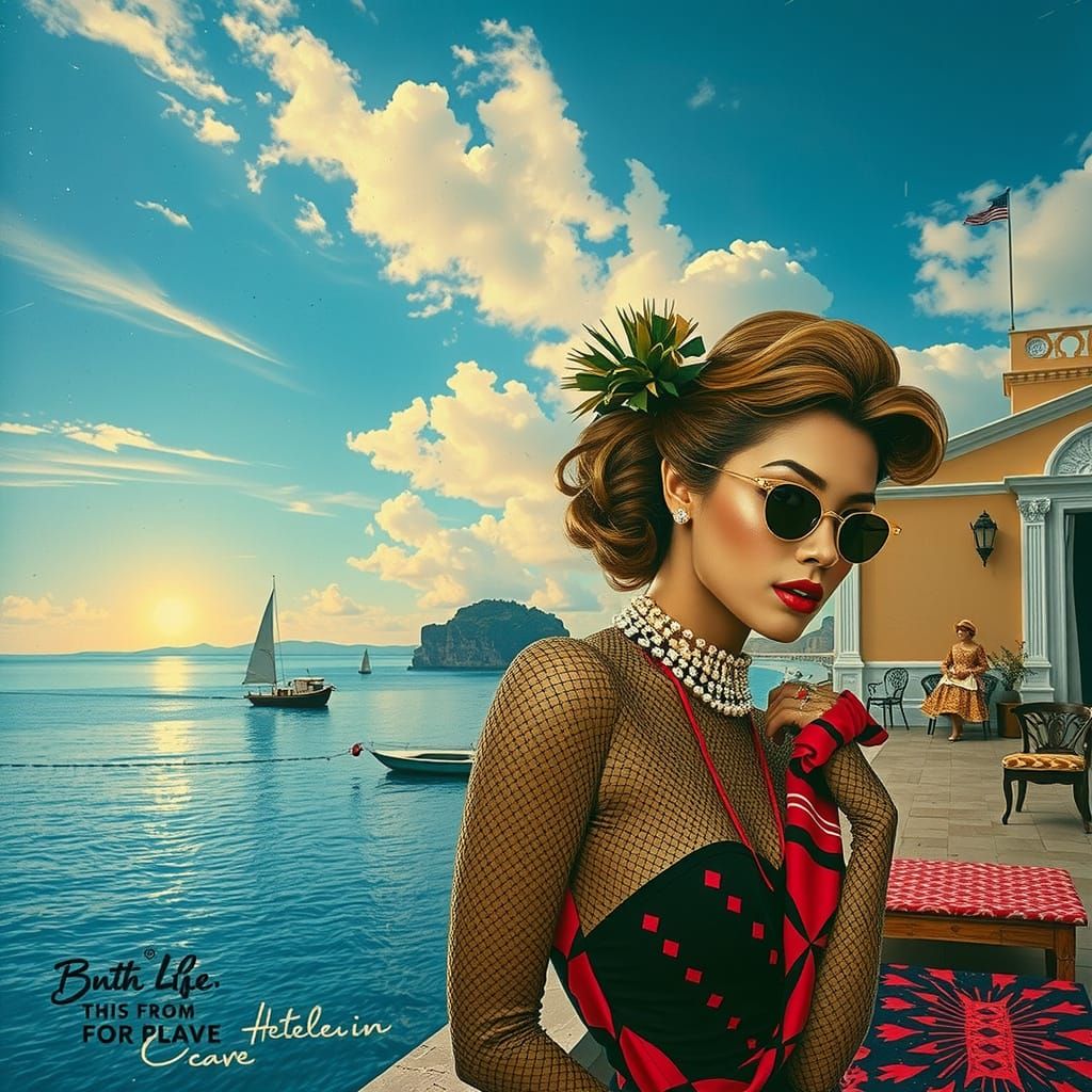 Elegant Actress in Vintage Glamour Style